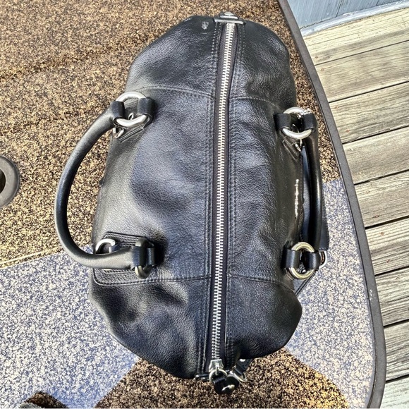 Coach Ashley Black Leather Satchel Style F15445 Purse - Picture 13 of 16